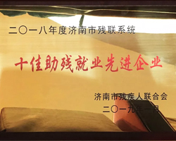热烈祝贺长清计算机公司荣获济南市“十佳助残就业先进企业